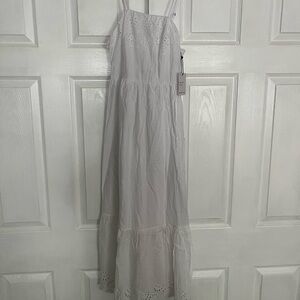 White midi sun dress